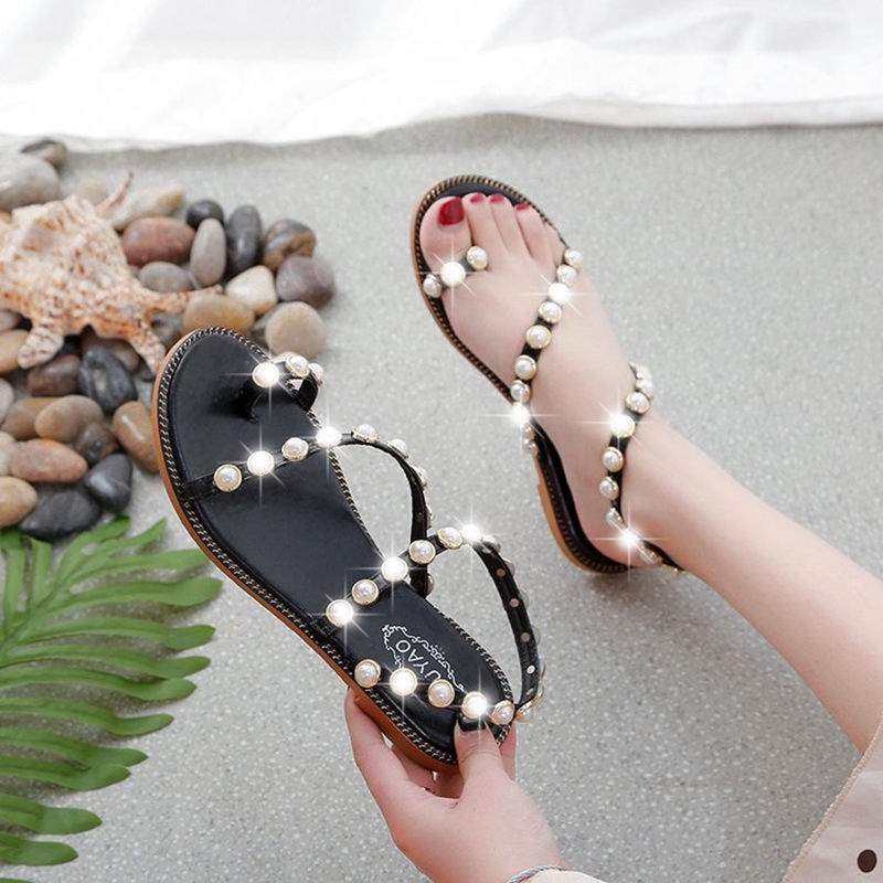 Giày Sandal Đế Phẳng Mùa Hè Phong Cách Hàn Quốc Mới 2022