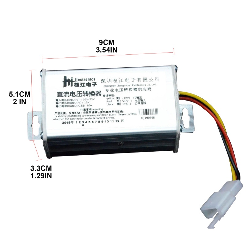 Mô Đun Hạ Áp 36V-72V Sang DC 12V Chuyên Dụng Cho Xe Hơi