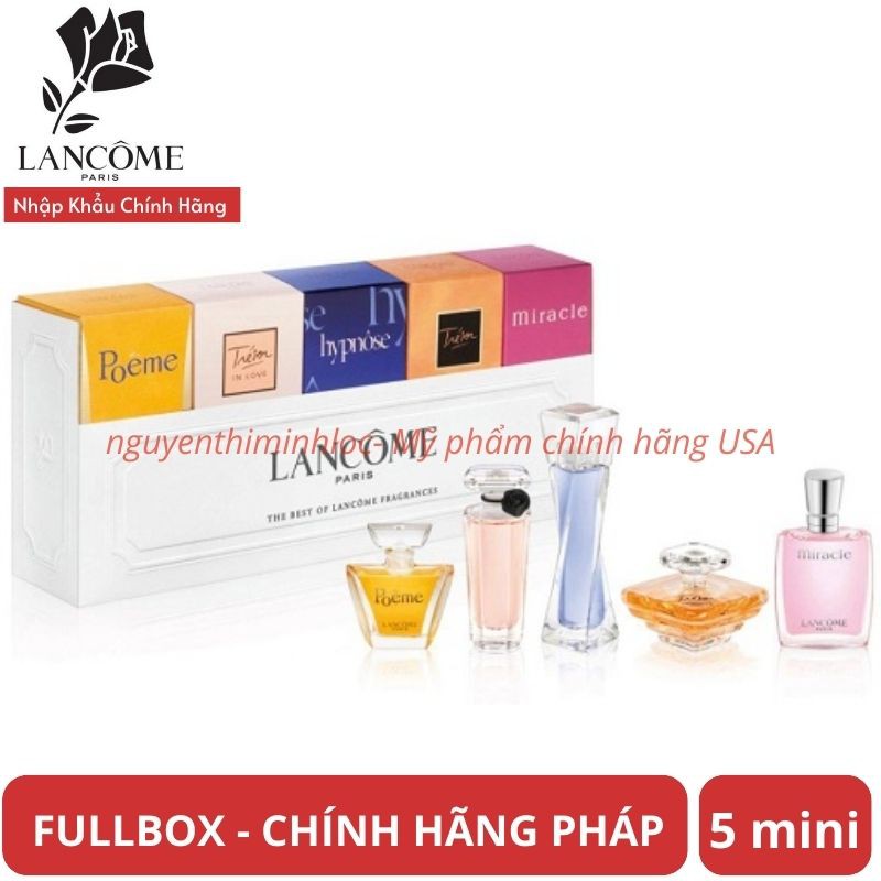 Set nước hoa Lancome 5 chai mini Chính Hãng Pháp