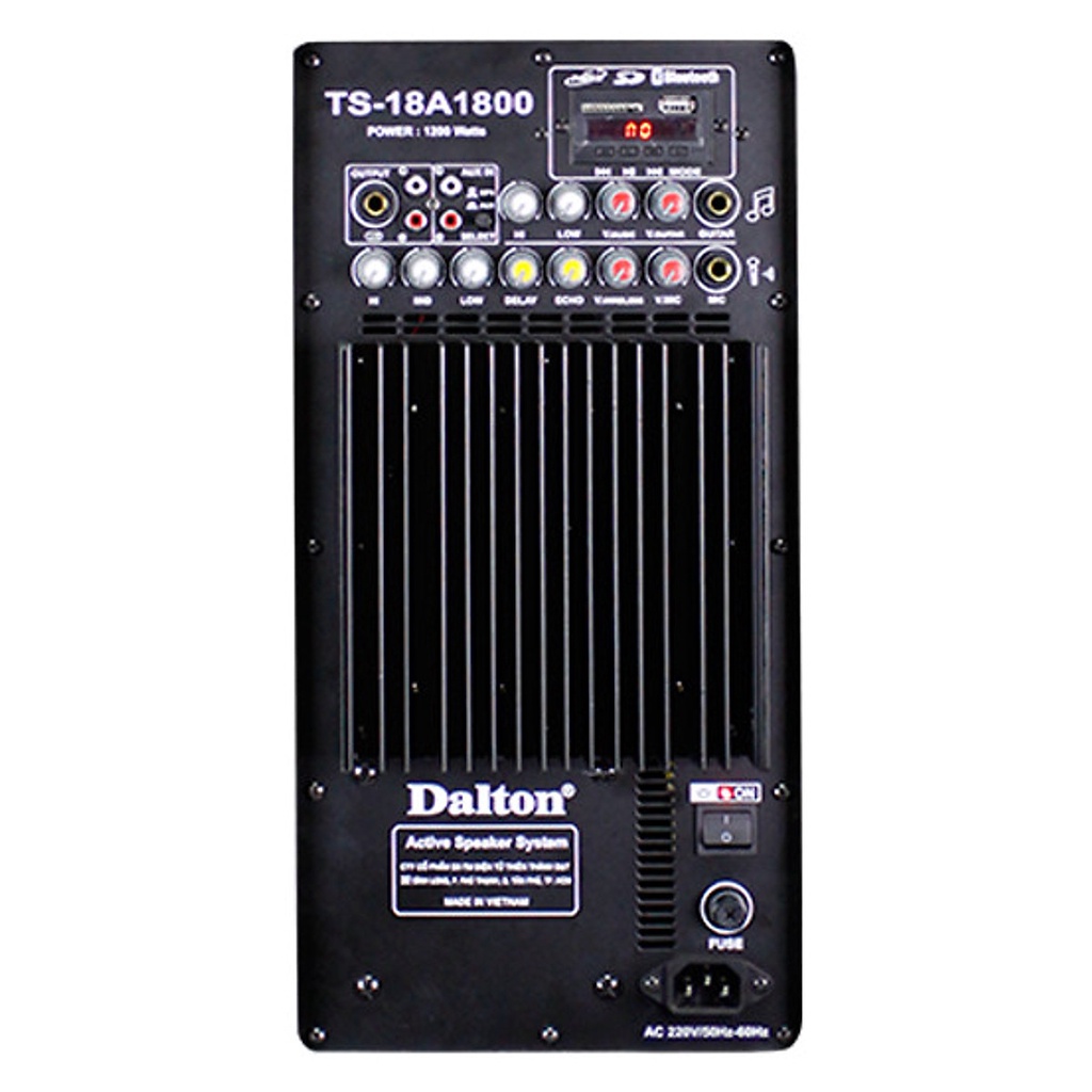 Loa kéo điện công suất lớn, hàng chính hãng DALTON TS-18A1800 bass 5 tấc, 1200W tặng kèm 2 micro không dây UHF cao cấp