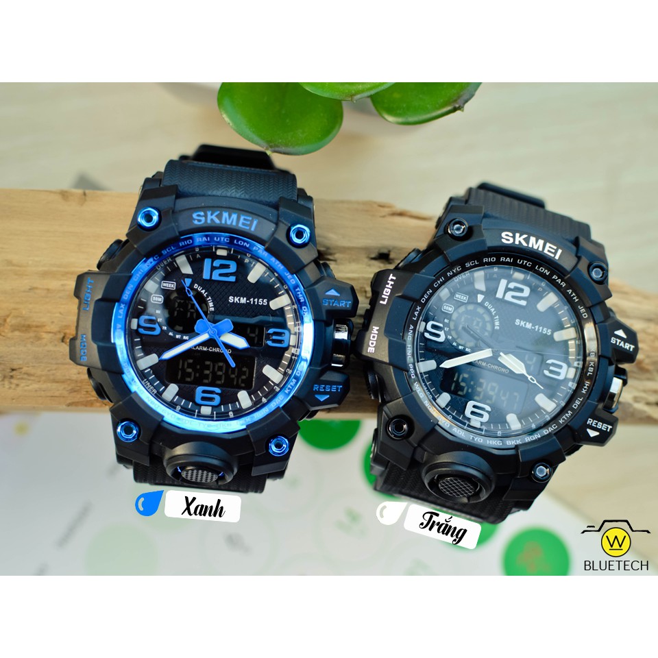 Đồng hồ Nam SKMEI 1155 điện tử chạy 2 múi giờ - Tặng kèm Hộp và Pin | BigBuy360 - bigbuy360.vn