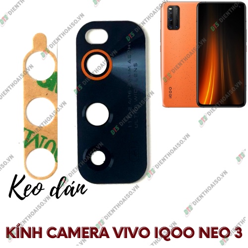 Mặt kính camera vivo iqoo neo 3 có sẵn keo dán