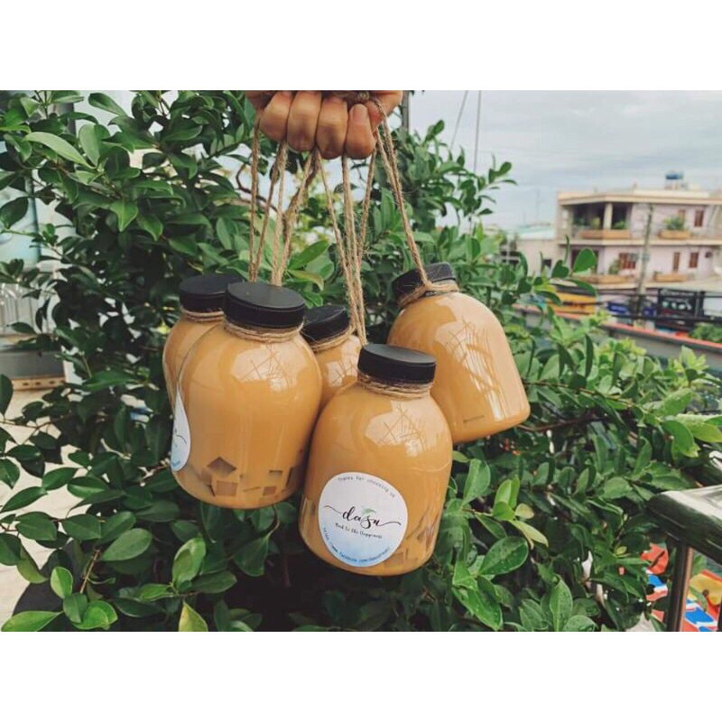 100 CHAI BẦU LÙN 500ml CỔ RỘNG CÓ NẮP ĐEN VÀ NẮP TRẮNG