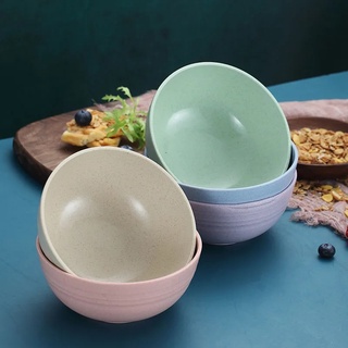 Bát Ăn Cơm Chất Liệu Rơm Lúa Mì Chống Rơi Vỡ12/15/17cm Phong Cách Bắc Âu Cho Bé