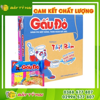 Thùng 30 Gói Mì Gấu Đỏ Thịt Bằm Gói 63gr