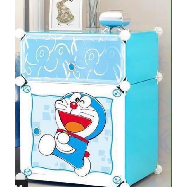 Tủ nhựa ghép cute đựng đồ tiện dụng 2 ngăn