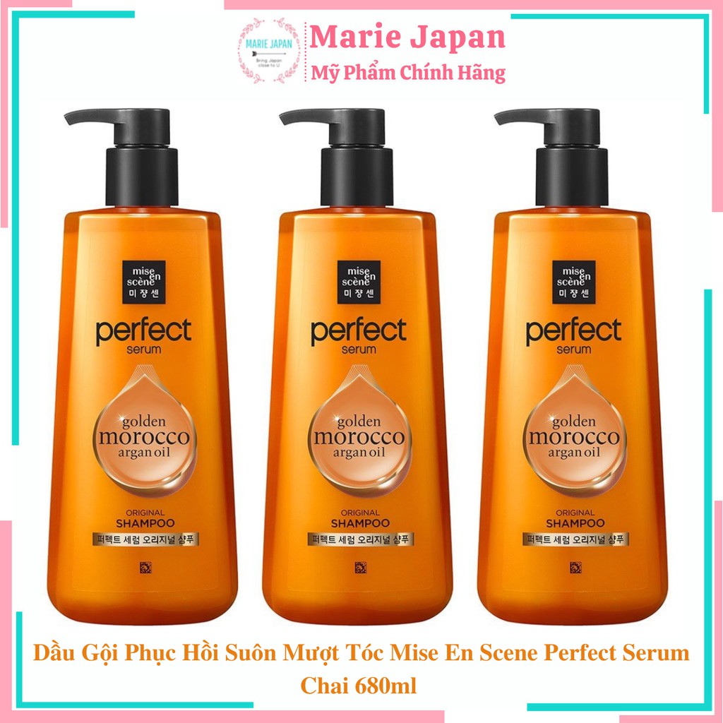 Dầu Gội Phục Hồi Suôn Mượt Tóc Mise En Scene Perfect Serum Hàn Quốc 680ml