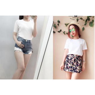 Áo Thun Trơn Màu Trắng Cao Cấp