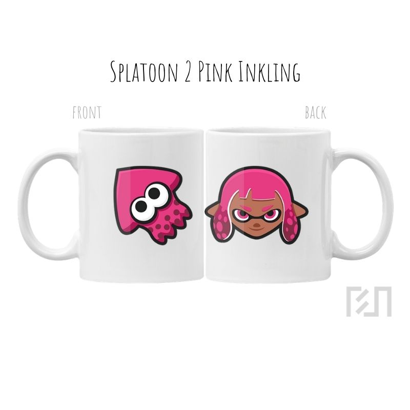 Splatoon 2 Cốc Uống Nước Có Nắp Đậy Màu Hồng Xinh Xắn