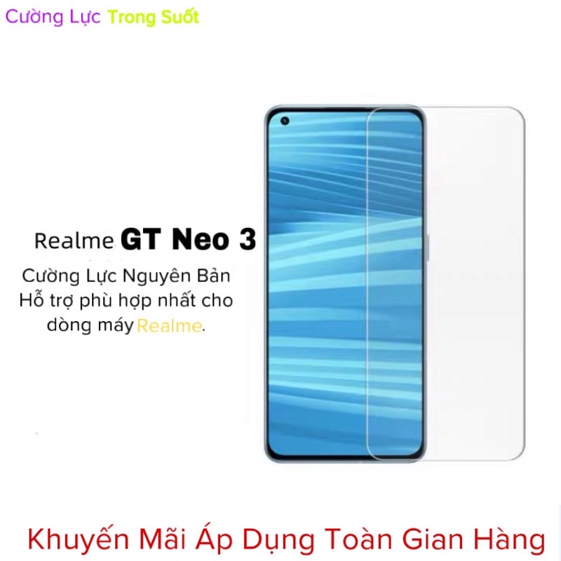 Cường lực Hyper+ cho Realme GT Neo 3 viền vát cong 2,5D Trong suốt cao vuốt mượt chuyên game có phủ nano