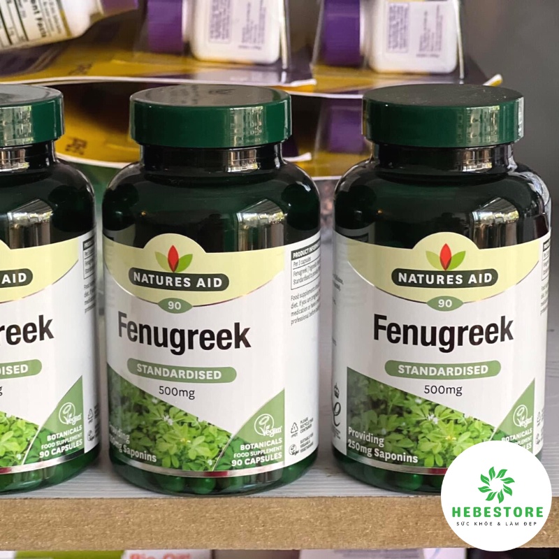 [Chuẩn Anh] Viên uống lợi sữa cỏ cà ri Fenugreek Natures Aid 500mg 90 viên Anh UK - Cam kết chính hãng | BigBuy360 - bigbuy360.vn