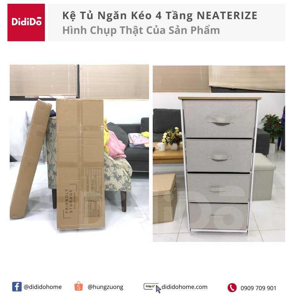 Kệ tủ ngăn kéo 4 tầng NEATERIZE