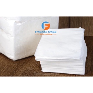 Combo 01 kg khăn giấy vuông hàng không size lớn 16 x 16cm (có logo)