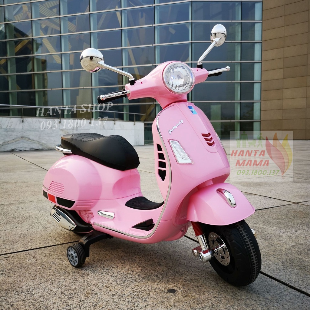 Xe máy điện trẻ em cao cấp VESPA Q618 ( Động cơ 12V, Bình ắc quy:bình 6V4.5AH)