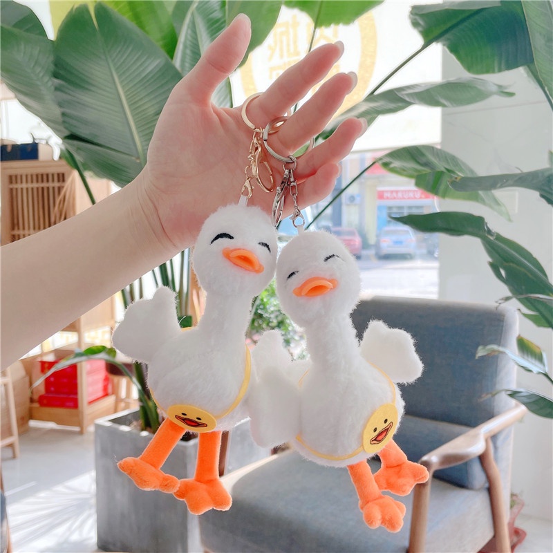 Móc khoá treo balo cặp túi xách nhân vật vịt con xinh xắn cute dễ thương MK - 074