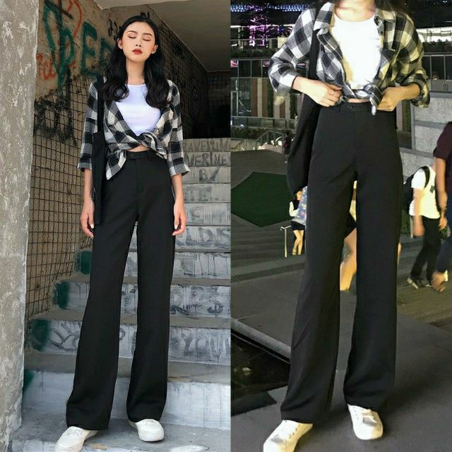 QUẦN ỐNG RỘNG LƯNG CAO HÀN QUỐC 09