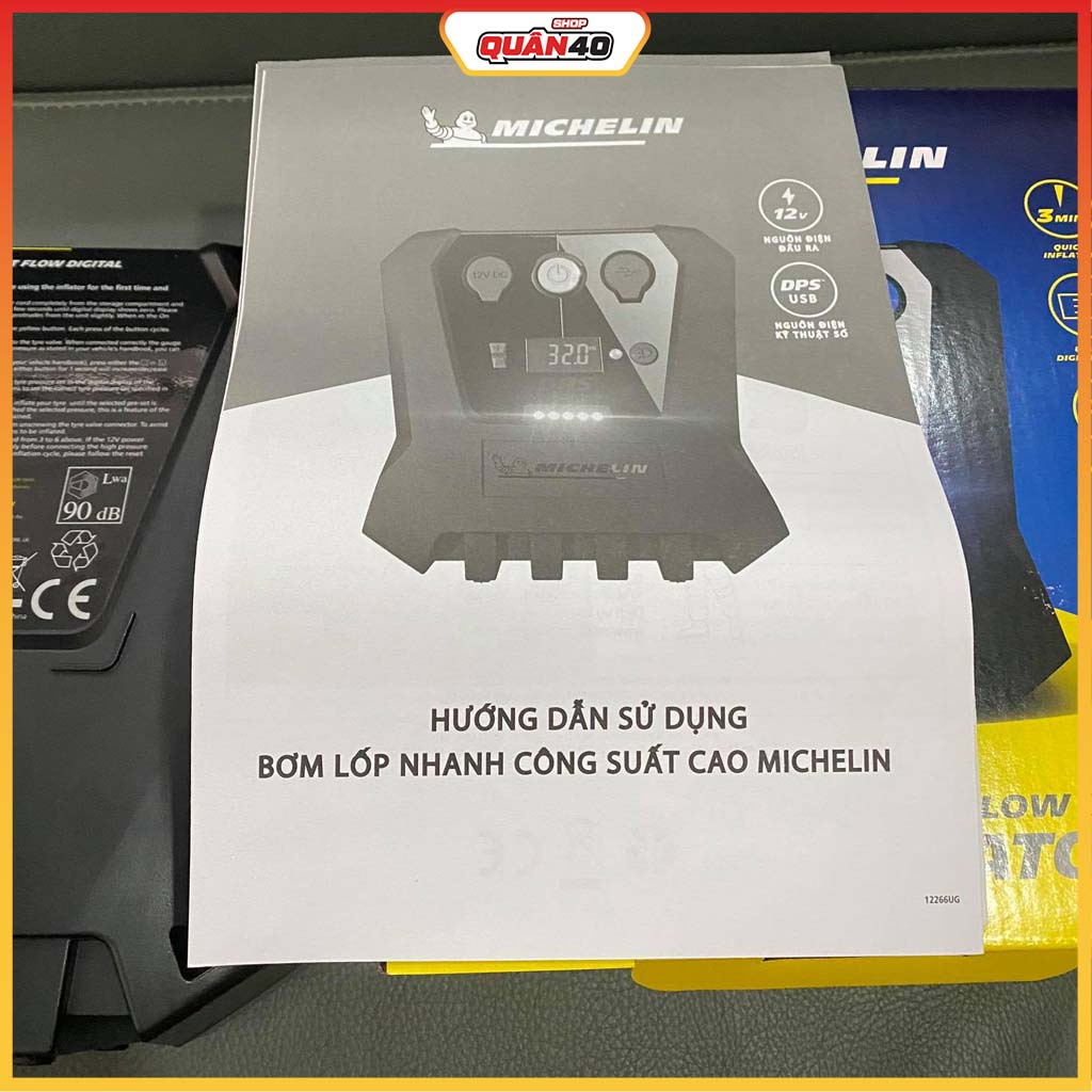 Bơm Điện Ôtô Tự Ngắt Michelin 12266 - Hàng Chính Hãng - Mẫu 2022