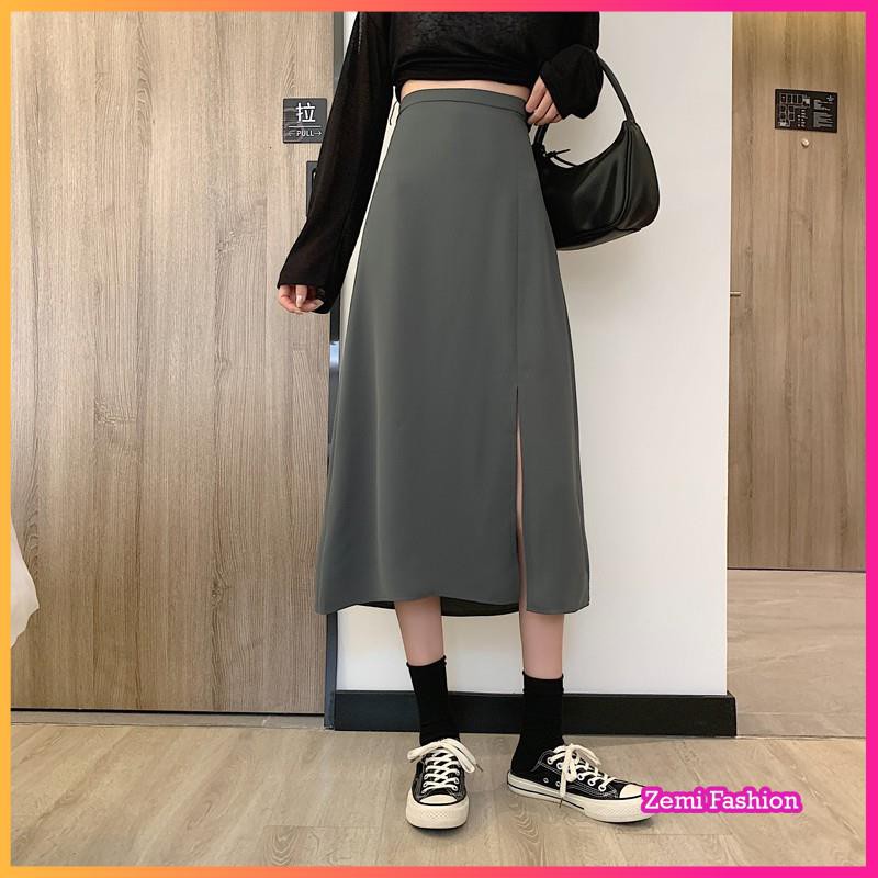 Chân Váy Midi, Chân Váy Chữ A Dáng Dài Xẻ Tà Phong Cách Ulzzang | BigBuy360 - bigbuy360.vn