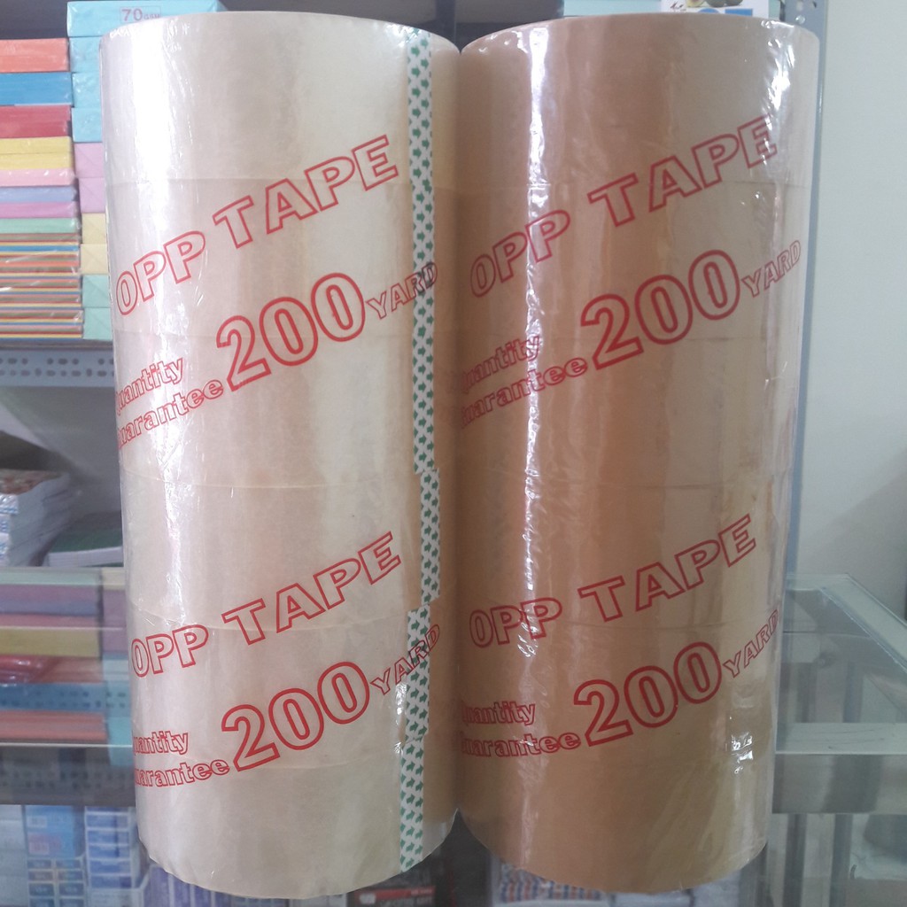 Lốc 6 Cuộn Băng Keo 100 và 200 yard | Keo Trong Bám Dính Cực Tốt