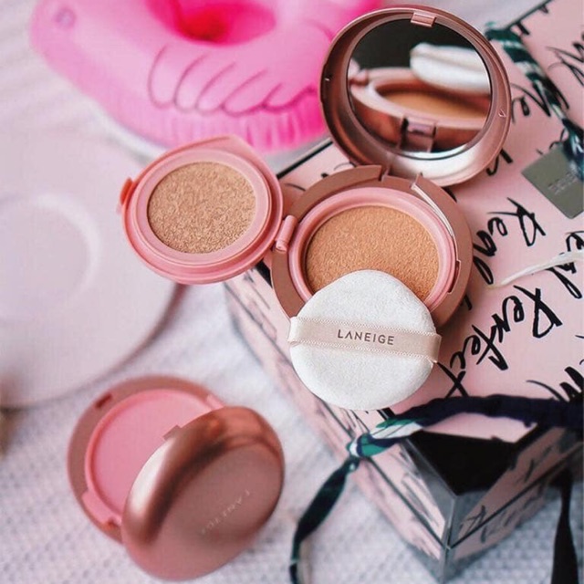 Bộ Phấn Nước Siêu Che Phủ & Kem Lót Che Khuyết Điểm Laneige Layering Cover Cushion & Concealing Base