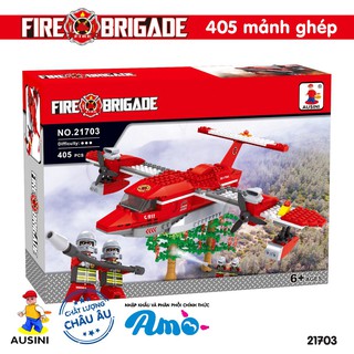 Đồ Chơi Lắp Ráp Ausini 21703 Sở Cứu Hỏa - Phi Cơ Cứu Hỏa