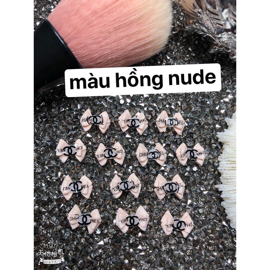 Nơ thương hiệu - Nơ bột neo gắn móng tay - bột mỹ nơ to