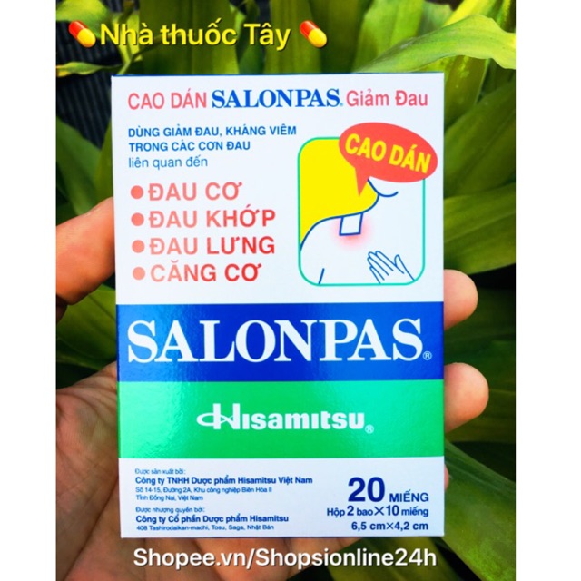 Hộp 20 miếng salonpas