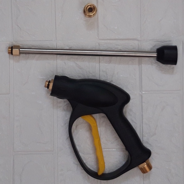 Súng rửa xe áp lực cao chân ren 22mm + thanh inox có đầu khớp nối 1/4 inch (chưa béc)