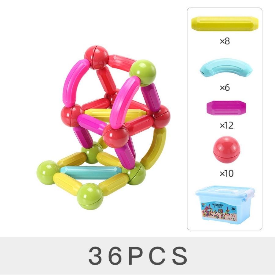 Bi nam châm xếp hình 35MM nhiều màu cho bé thêm tư duy sáng tạo