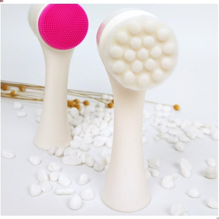 Bàn chải rửa mặt 2 đầu silicone PH