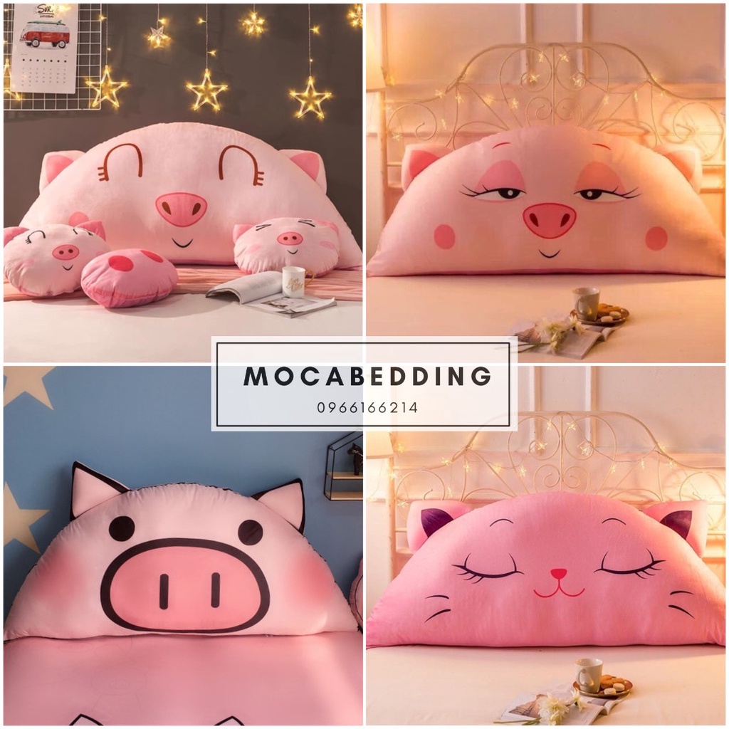 (48 mẫu) Gối Tựa Đầu Giường Hình Thú Dễ Thương 1m5 - Moca Bedding