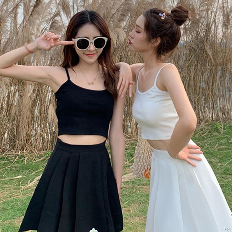 Áo hai dây màu trơn thời trang nữ quyến rũ