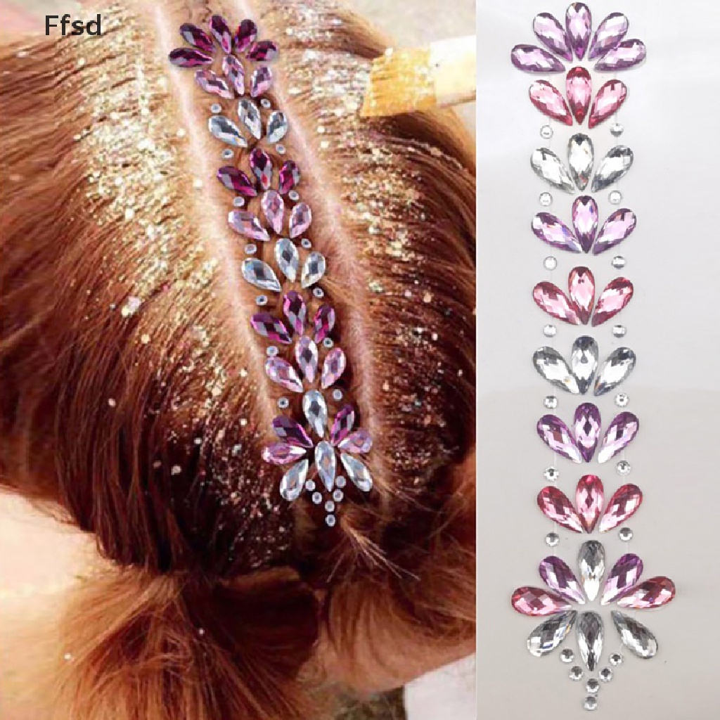 Miếng Dán Pha Lê 3D Lấp Lánh Dùng Trang Trí Mặt / Cơ Thể