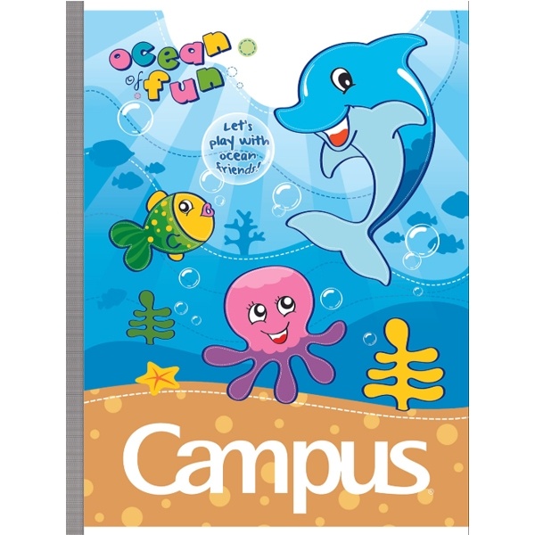 Vở Have Fun - 4 Ô Ly 96 Trang ĐL 80g/m2 - Campus NB-AHAF96 (Mẫu Màu Giao Ngẫu Nhiên)