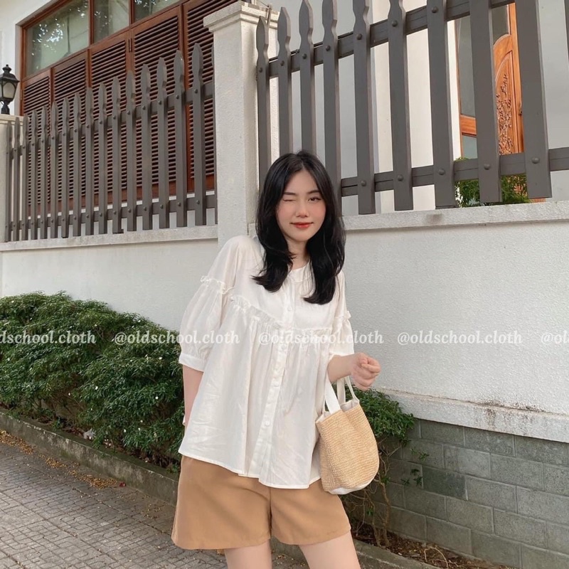 Set đồ nữ [FREESHIP] Set quần áo nữ bánh bèo tiểu thư ulzzang đi chơi mùa hè giá rẻ PHULA Áo tay lỡ quần short phối bèo