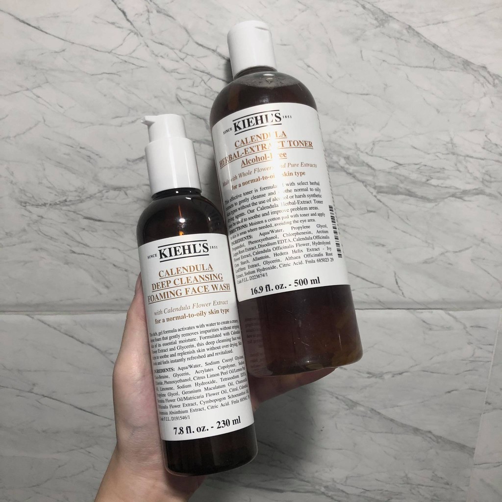 [Bill US] Sữa rửa mặt và toner hoa cúc kiehls 230ml 500ml