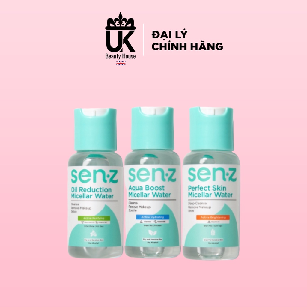[Travel size] Nước Tẩy Trang Làm Sạch Da Chiết Xuất Từ Tự Nhiên SenZ Micellar Water 50ml