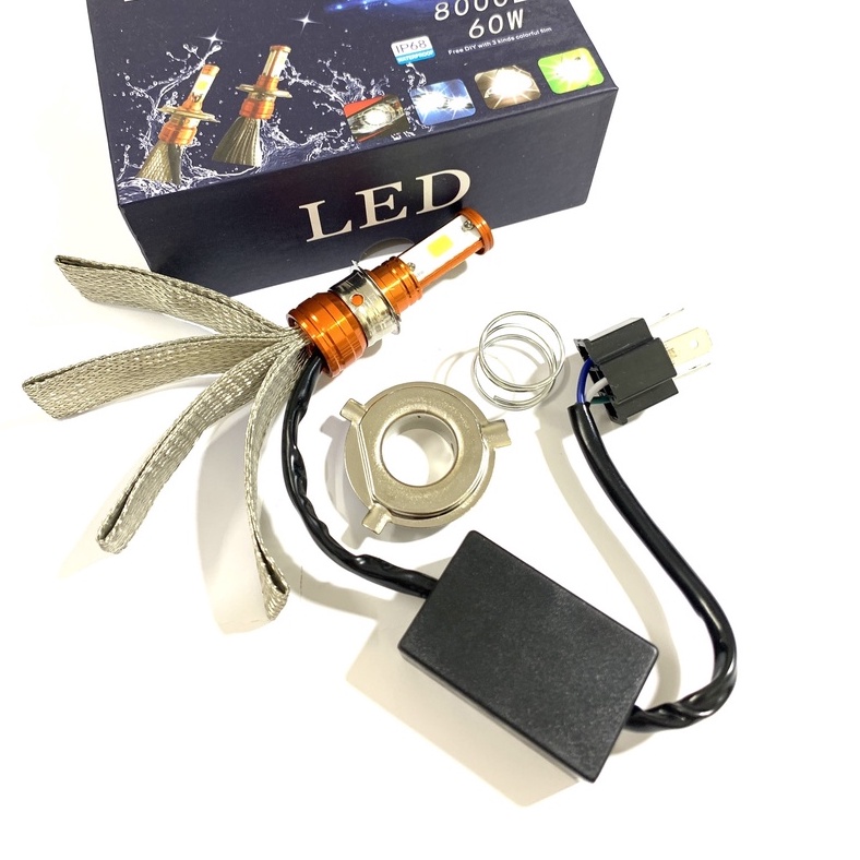 Đèn Pha Led 3 Tim Xe Máy Siêu Sáng Tản Nhiệt Đuôi Nhôm-CYT Chính Hãng 36W (Cực HOT)