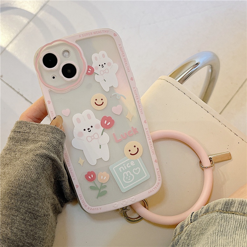 Ốp lưng iphone Ốp Điện Thoại Silicon In Họa Tiết Hoa Kèm Dây Đeo Cho Iphone 13Prp 11 / 12 / 13 / 7 / 8 / PLUS / PROMAX Dinuo case