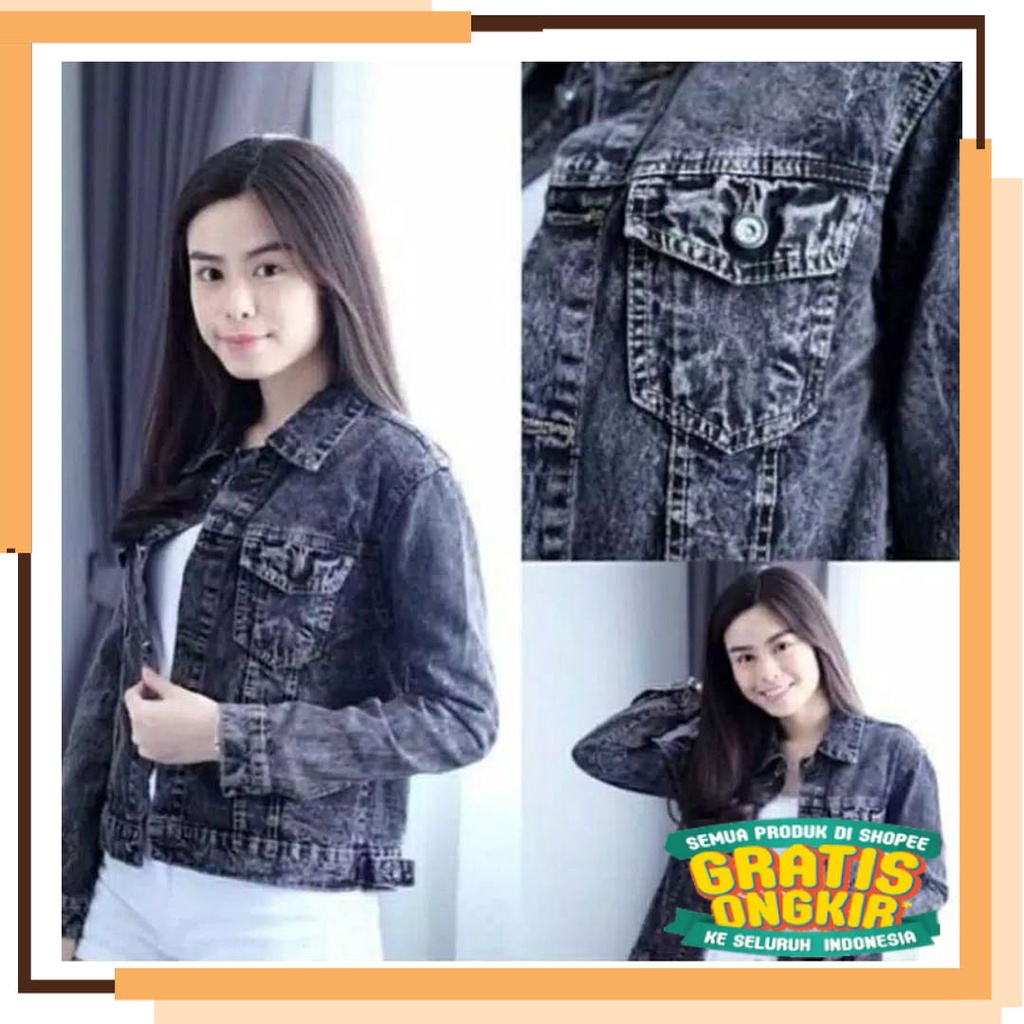 LEVIS Crop Bóng Chày Nút Olin | Varsity Phong Cách Hàn Quốc | Quần Áo Nữ | Áo Khoác Nữ | Vật Liệu Lông Cừu | Áo Khoác JEANS Thời Trang Cá Tính Cho Nữ