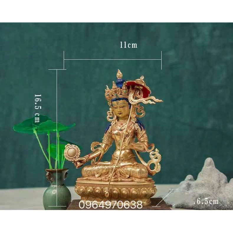 Tượng đồng Tây Tạng - bạch tản Phật mẫu 16.5cm