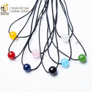 Dây chuyền chỉ đen may mắn mix đá, đủ màu- trang sức Minh Thoa JEWELRY