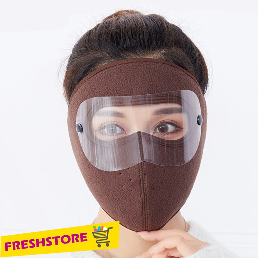Khẩu Trang Ninja Nin Ja Nam Nữ Vải Nỉ Che Kín Mặt Mắt Chống Bụi Chống Nắng Chống Rét Có Kính KTN01KHNX - Freshstore | BigBuy360 - bigbuy360.vn