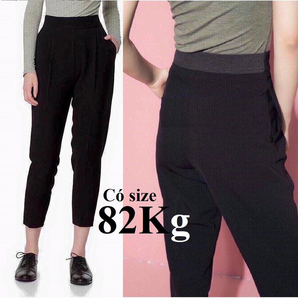 QUẦN BAGGY TÂY CẠP CHUN SAU HẢI NGÂN, khóa bên Sườn, có Big Size 82KG, cho người mập, người béo