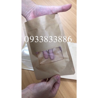 "Túi zip giấy" bao bì thực phẩm khô, (1 ký nguyên)