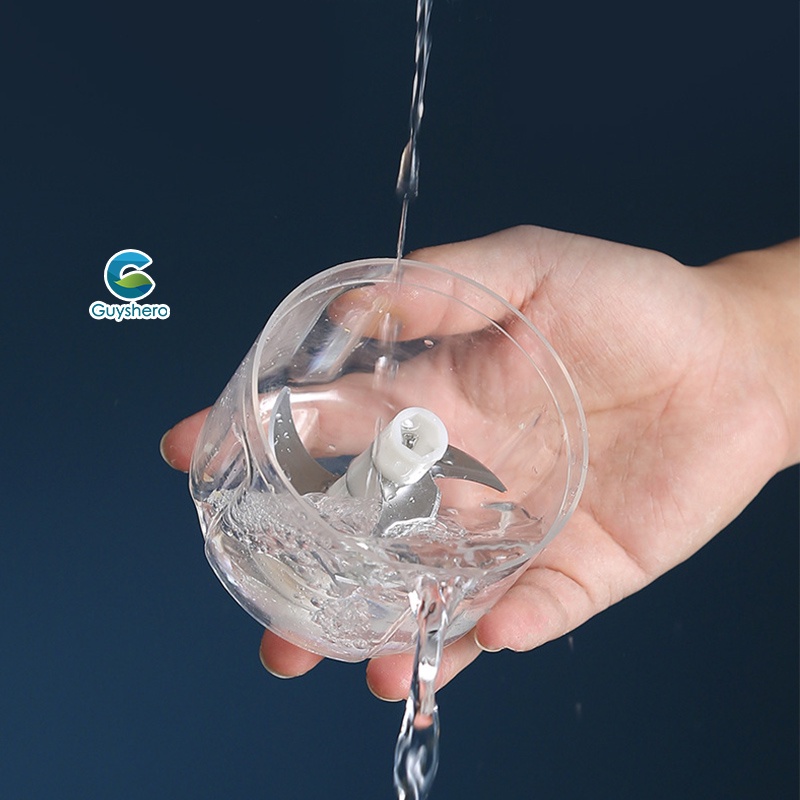 Guyshero Máy xay thực phẩm rau củ quả 3 lưỡi dao bằng thép không gỉ chạy điện sạc được đa năng 250ml