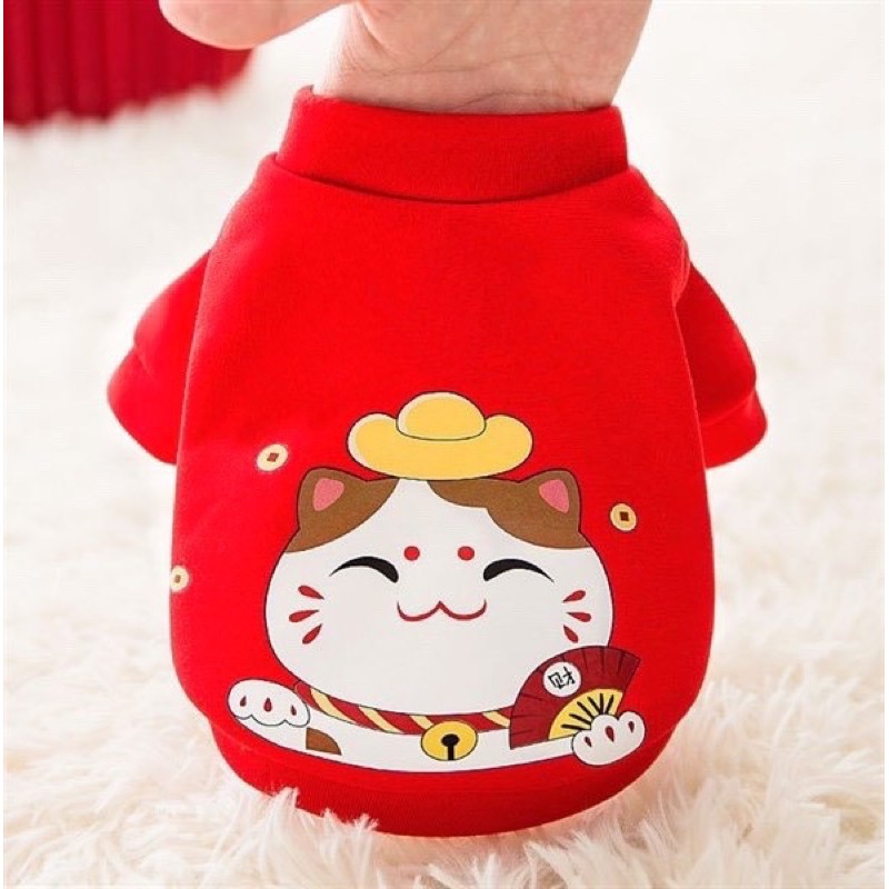 Áo tết cho thú cưng mẫu 2 chân