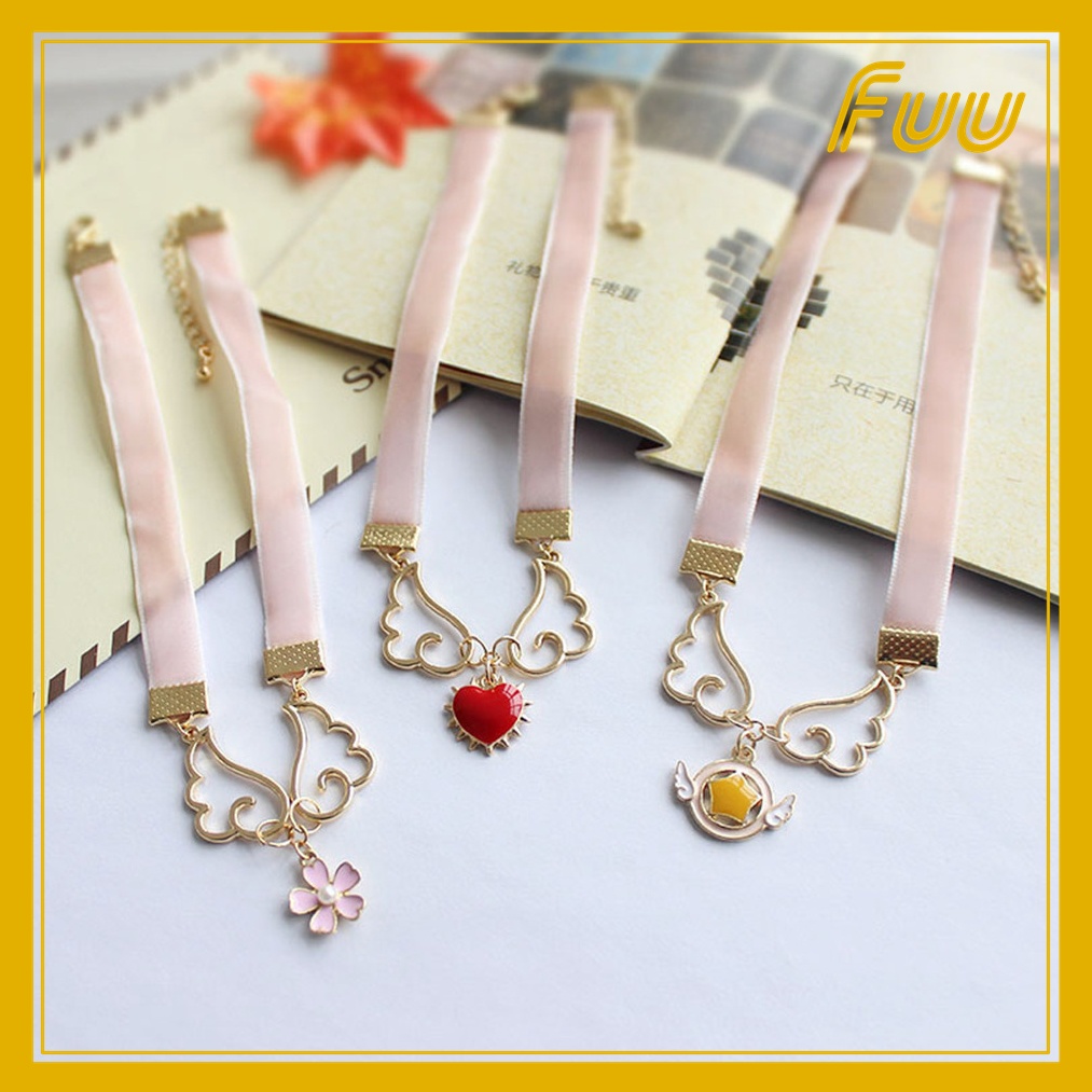 (Đọc kĩ mô tả) Vòng choker đeo cổ Sakura Thủ Lĩnh Thẻ Bài (Cardcaptor Sakura) mẫu 1