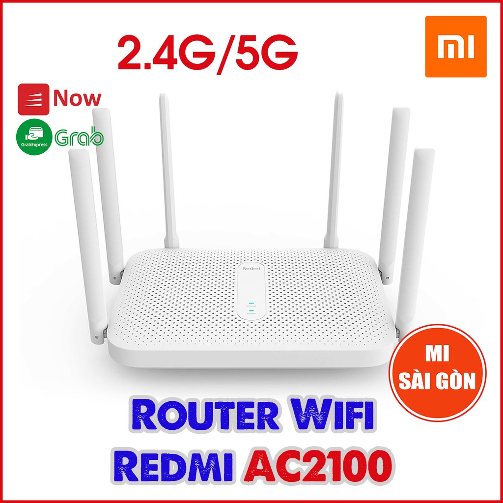 Bộ phát Wifi Router Wifi Redmi AC2100 ( 6 anten ) TRẮNG