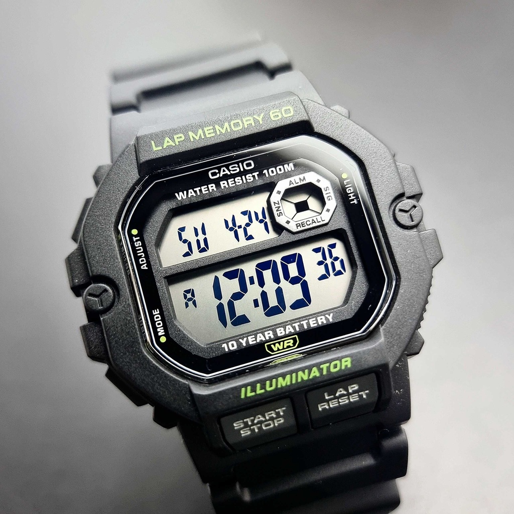 Đồng Hồ Nam Casio WS-1400H-1BVDF Pin Điện Tử Dây Nhựa Màu